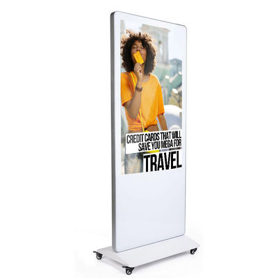 Положение пола киоска рекламы Signage цифров экрана касания LCD передвижное
