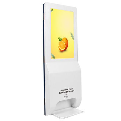 Температура Signage LCD цифров держателя стены измеряя с распределителем дезинфицирующего средства руки